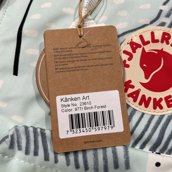 Fjallraven Kanken Standard Size Birch Forest Art Backpack Arctic Fox Limited - Picture 2 of 3